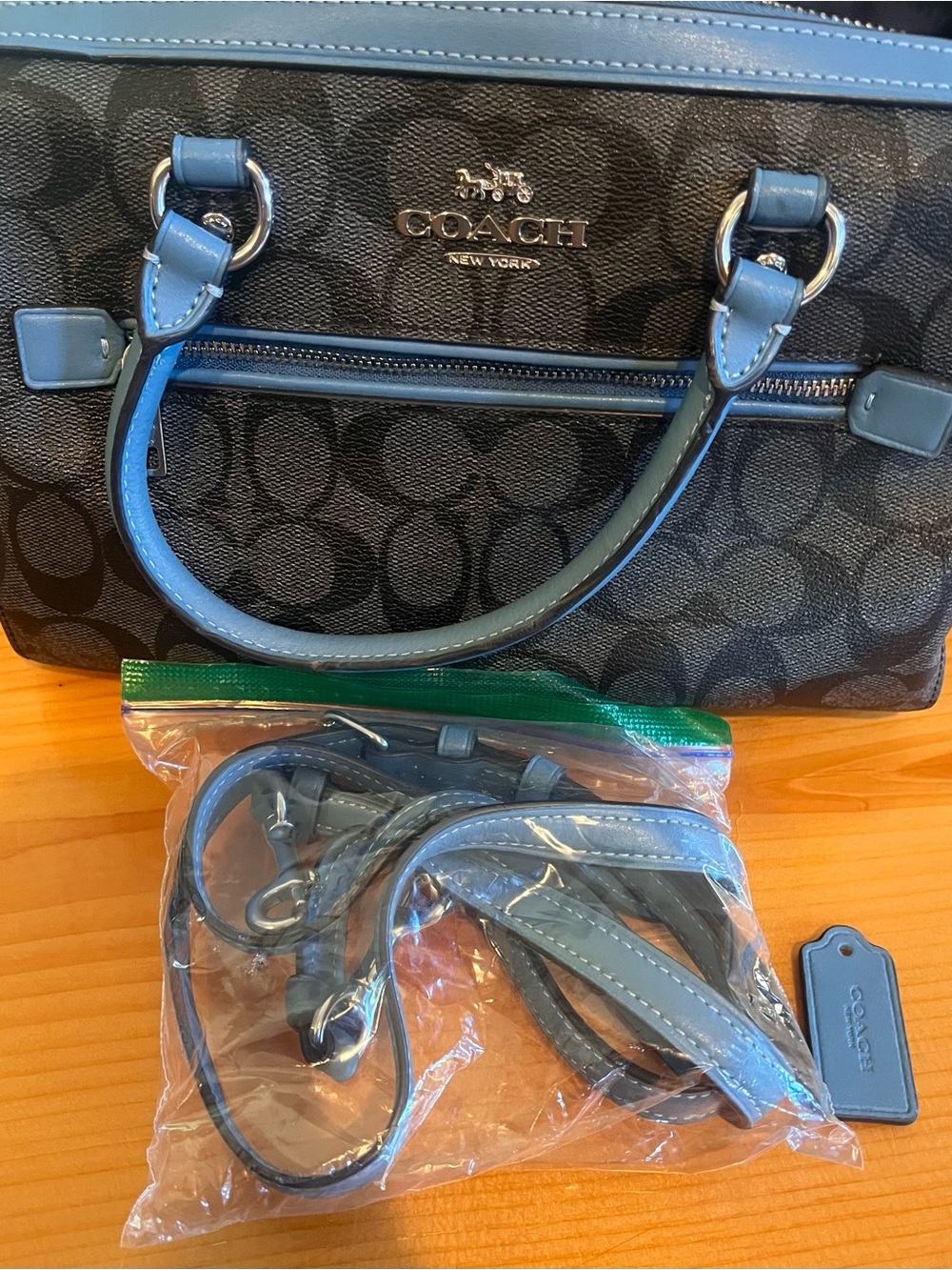 Coach Rowan bag gorgeous blue and grey - Picture 4 of 6